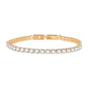 V3 Jewelry Goldtone with Cubic Zirconia Tennis Bracelet